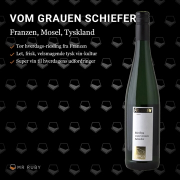 2021 Riesling vom Grauen Schiefer, Weingut Franzen, Mosel, Tyskland